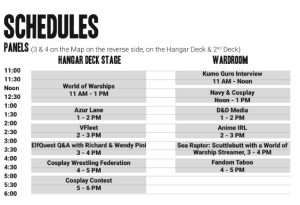 Panel schedule