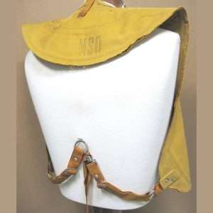 Back view of yellow life vest.