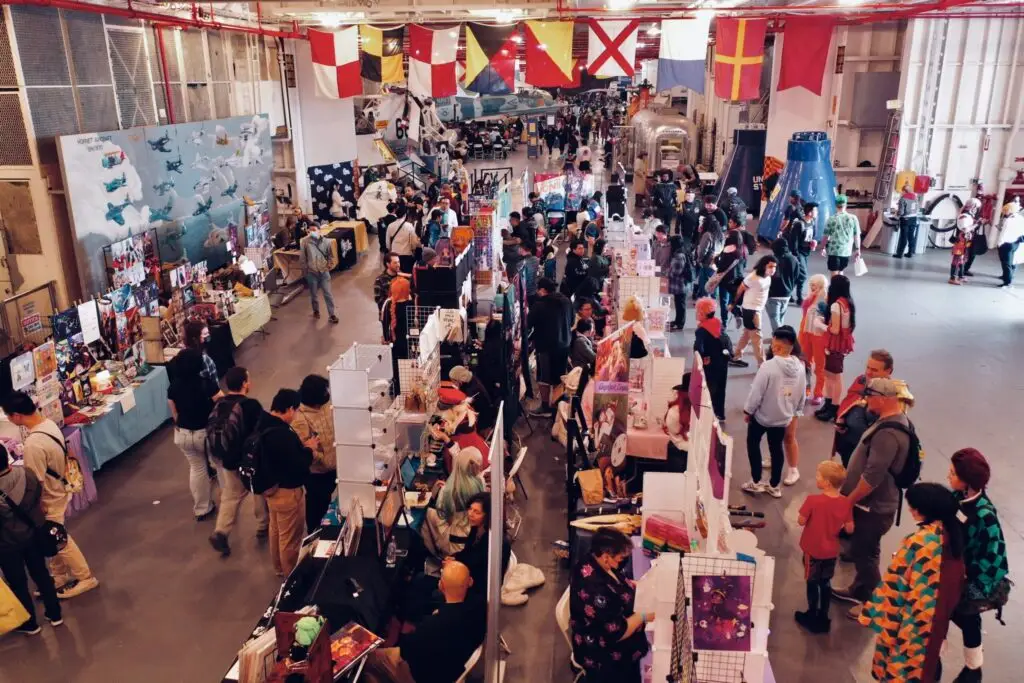 Picture of attendees of CarrierCon in Artists Alley